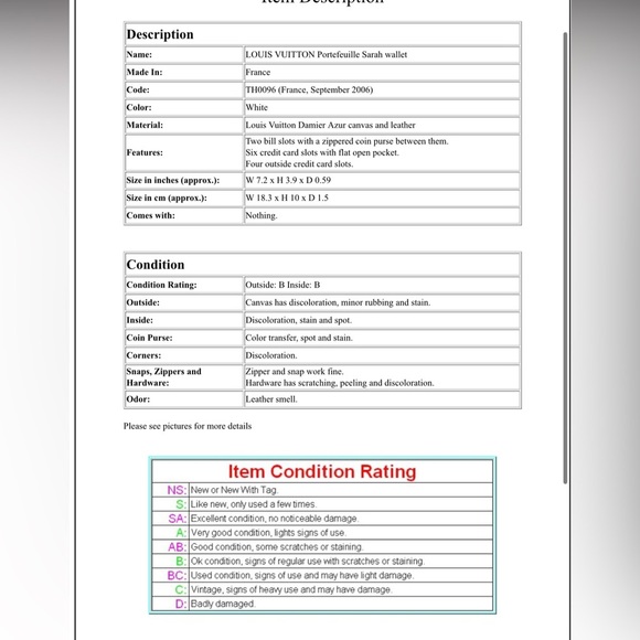 Louis Vuitton Cream and Gray Checkered Wallet - Picture 14 of 14